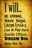 I Will Vintage Sign Metal Sign