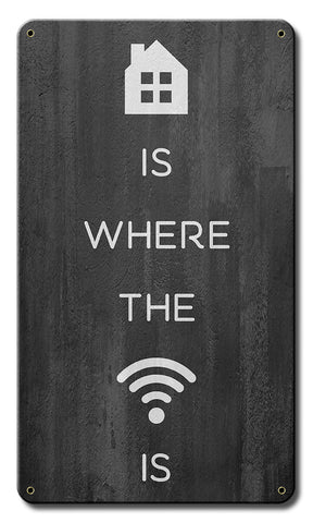 Home Is Where The Wifi Is Vintage Sign Metal Sign