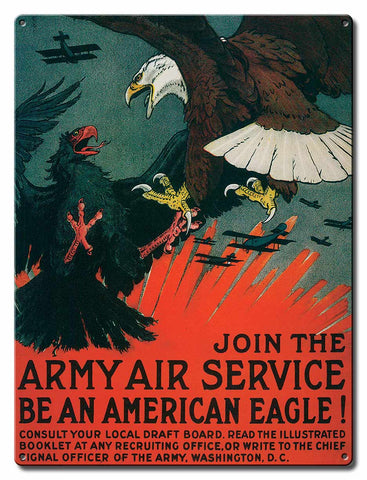Army Air Service Vintage Sign Metal Sign