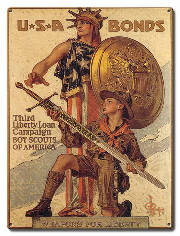 Boy Scouts Liberty Vintage Sign Metal Sign