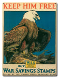 Eagle War Saving Stamps Vintage Sign Metal Sign