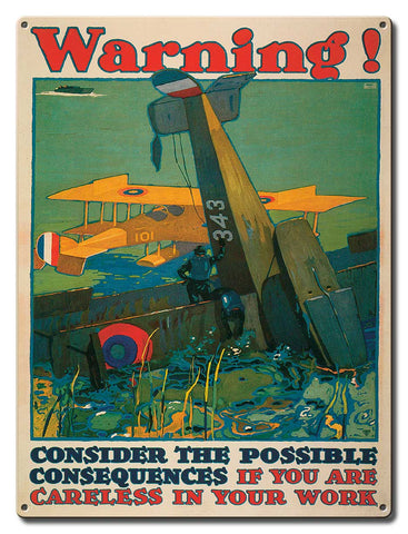Warning-Possible-Consequences-Vintage-Sign-Metal-Sign
