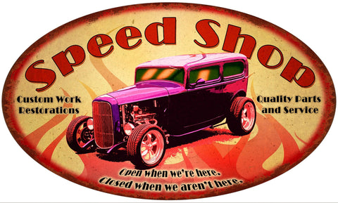 Speed Shop Vintage Sign Metal Sign