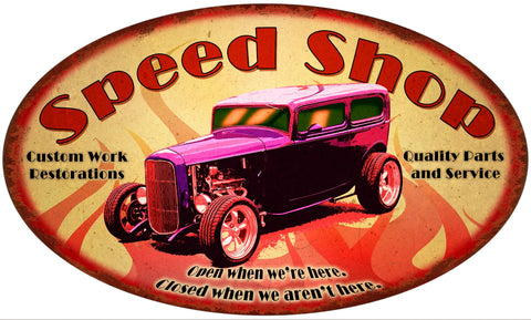 Speed Shop Vintage Sign Metal Sign