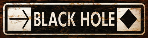 Black Hole Ski Run Vintage Sign Metal Sign