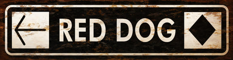 Red Dog Ski Run Vintage Sign Metal Sign
