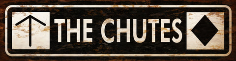 The Chutes Ski Run Vintage Sign Metal Sign