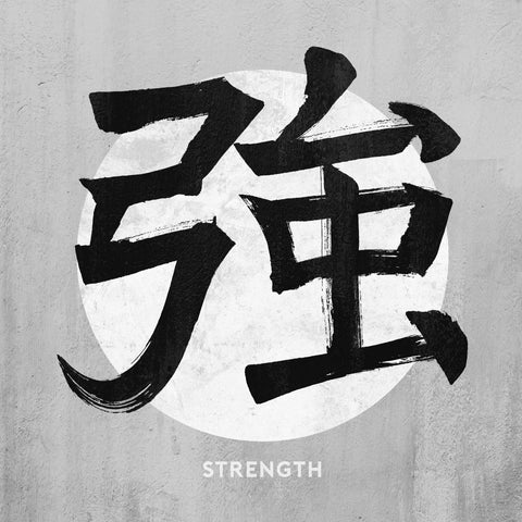 Strength Kanji Vintage Sign Metal Sign