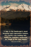 Lake Shasta Thoreau Quote Vintage Sign Metal Sign