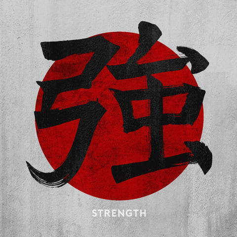 Strength Kanji Vintage Sign Metal Sign