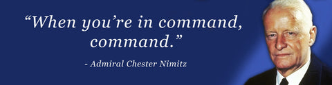 When In Command Nimitz Vintage Sign Metal Sign