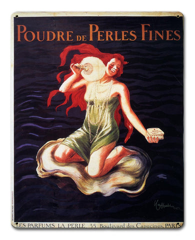 Poudre de Perles Fines Vintage Sign Metal Sign