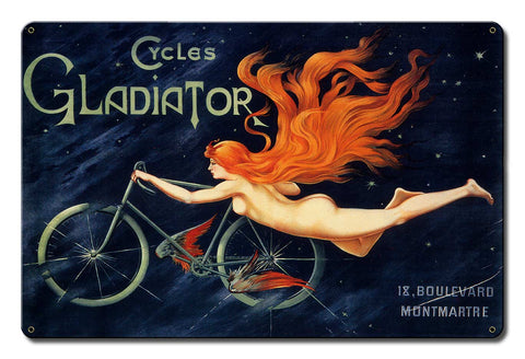Cycles Gladiator Vintage Sign Metal Sign