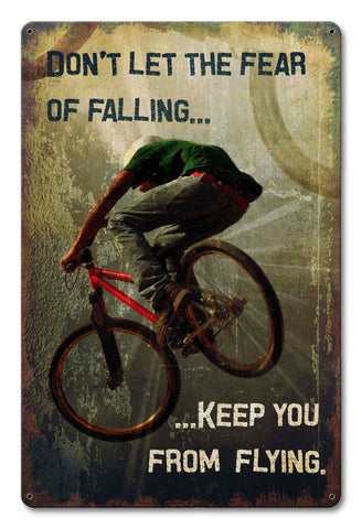 Fear Of Flying Vintage Sign Metal Sign