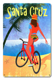 Santa Cruz Biker Vintage Sign Metal Sign