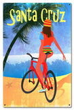 Santa Cruz Biker Vintage Sign Metal Sign