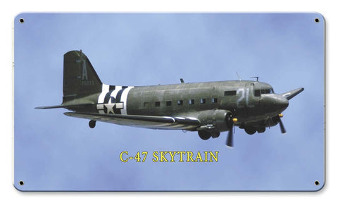 C-47 Skytrain Vintage Sign Metal Sign