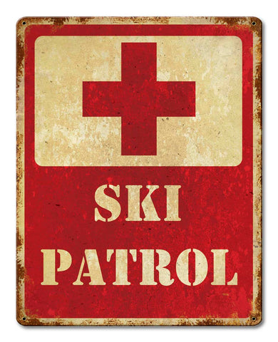 Ski Patrol Vintage Sign Metal Sign