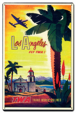 Los Angeles TWA Vintage Sign Metal Sign