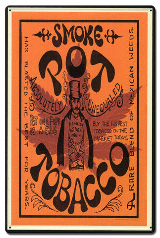 Smoke Pot Tobacco Vintage Sign Metal Sign