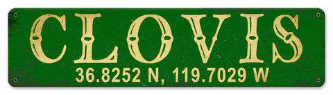 Clovis Vintage Sign Metal Sign