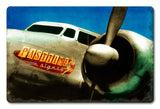 PTS Airplane Vintage Sign Metal Sign