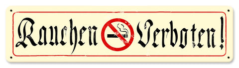 Rauchen Verboten Vintage Sign Metal Sign