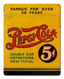 Pepsi Cola Refreshing Vintage Sign Metal Sign