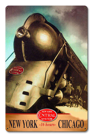 New York Central Vintage Sign Metal Sign