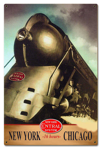 New York Central Vintage Sign Metal Sign