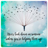 Never Look Down Vintage Sign Metal Sign