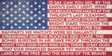 American Flag Star Spangled Banner Lyrics Vintage Sign Metal Sign