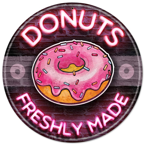 Donuts Freshly Made Vintage Sign Metal Sign