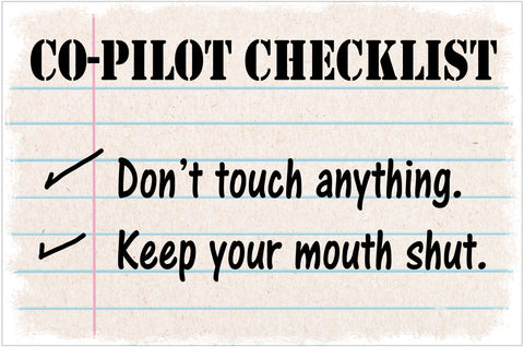 Airplane Checklist Vintage Sign Metal Sign