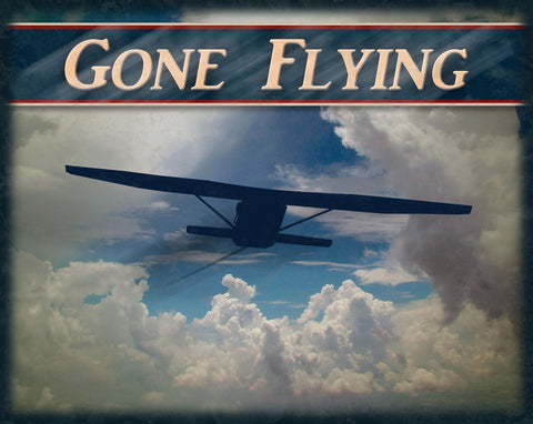 Gone Flying Vintage Sign Metal Sign