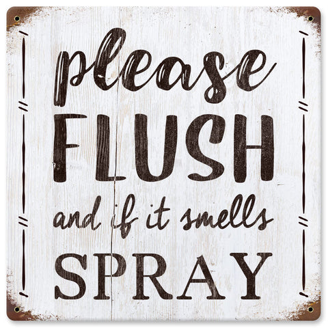 Please-Flush-Smells-Spray-Vintage-Sign-Metal-Sign