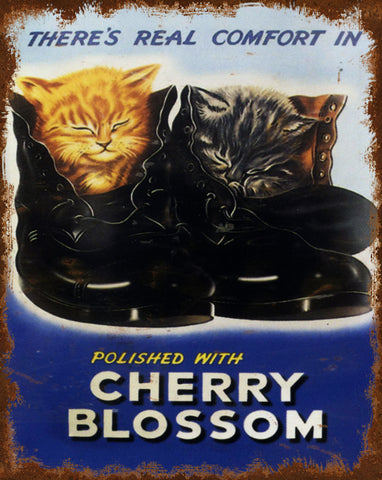 Cherry Blossom Polish Metal Sign