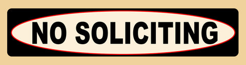 No Soliciting Metal Sign