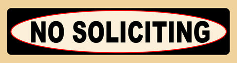 No Soliciting Metal Sign