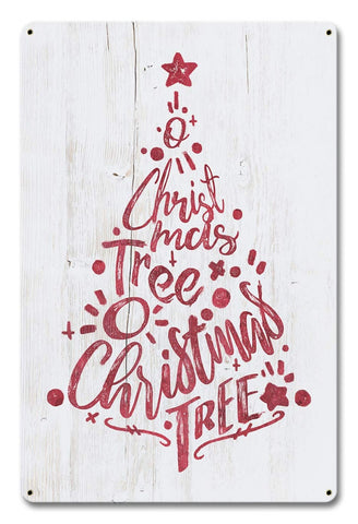 O' Christmas Tree Metal Sign