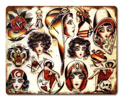 Tattoo Art 2 Metal Sign