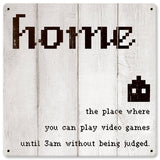 Home Video Games Metal Sign