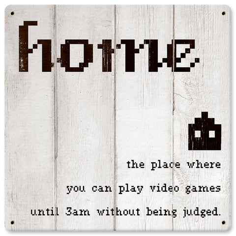 Home-Video-Games-Metal-Sign
