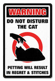 DO NOT DISTURB CAT Metal Sign