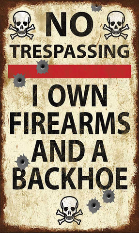 No Trespassing Vintage Metal Sign