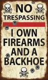 No Trespassing Vintage Metal Sign
