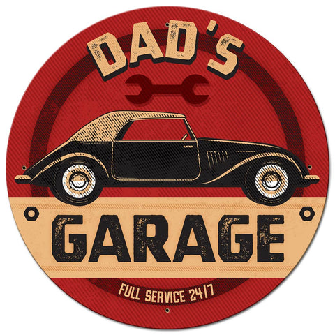 Dad's Garage Metal Sign