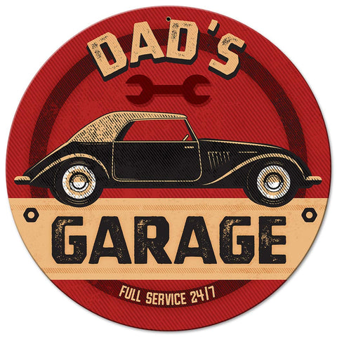 Dad's Garage Metal Sign