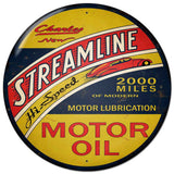 Streamline Motor Oil Metal Sign