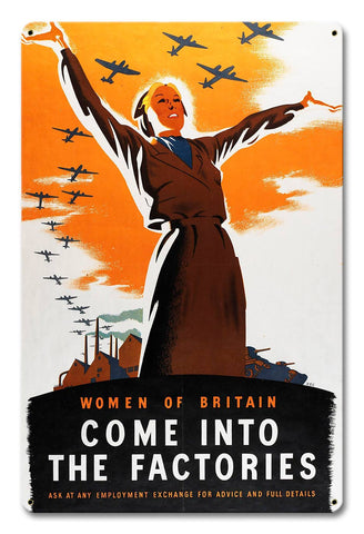 Women Of Britain Metal Sign